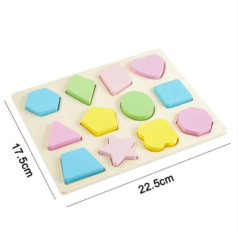 Montessori 3D Wooden Puzzles for Kids - Educational Learning Toy