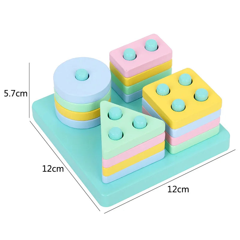 Montessori 3D Wooden Puzzles for Kids - Educational Learning Toy