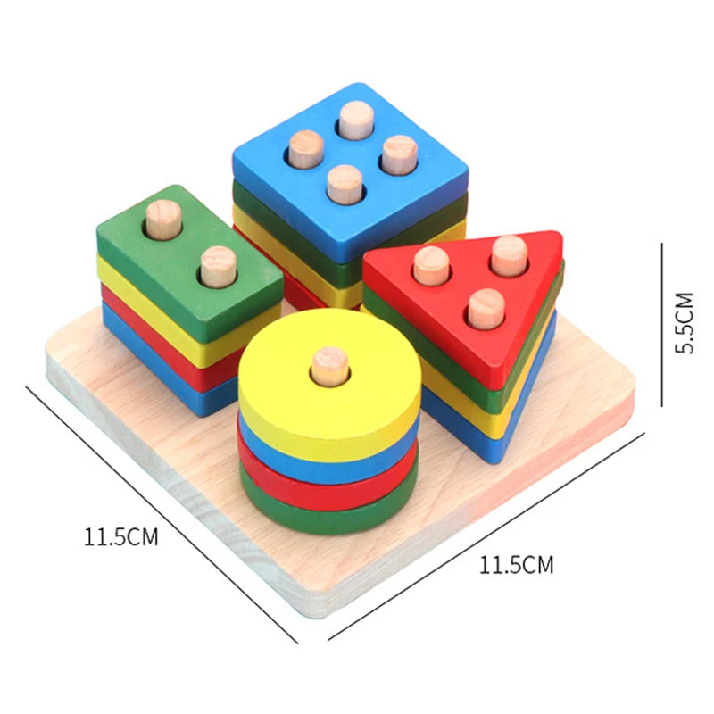 Montessori 3D Wooden Puzzles for Kids - Educational Learning Toy