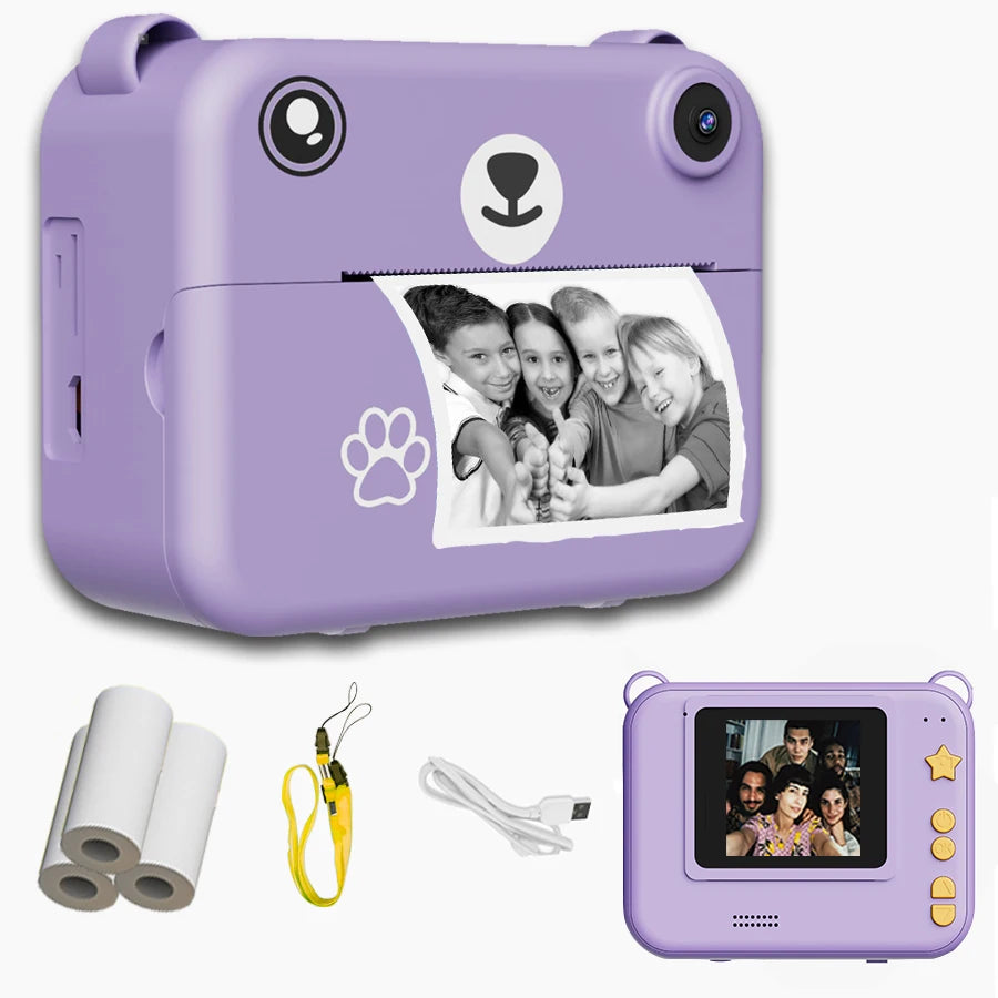 Kids Instant Print Camera - 1080P HD Digital Camera with Printer