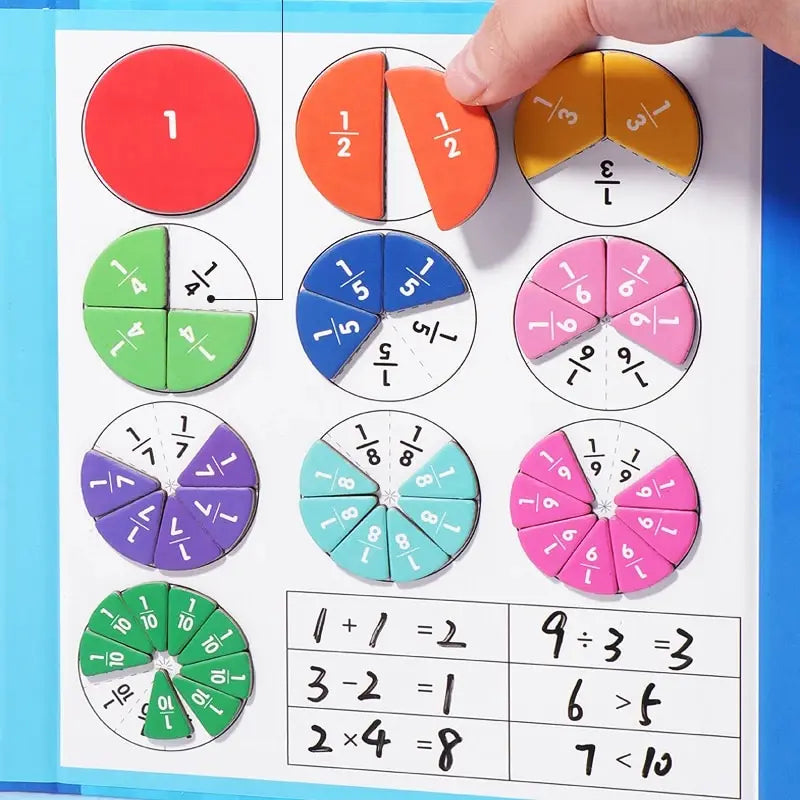 Magnetic Fraction Puzzle - Montessori Educational Game
