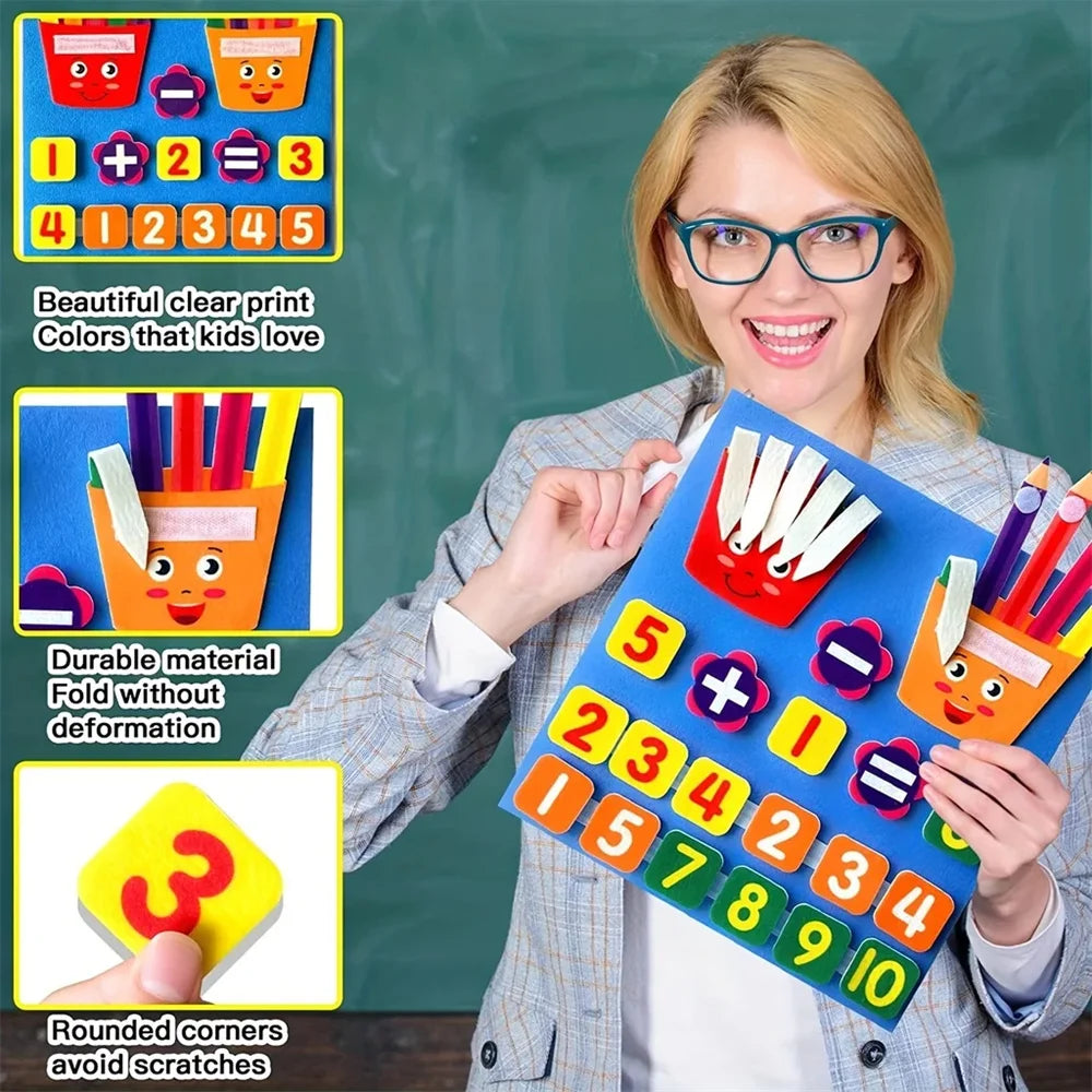 Felt Learning Board - Educational Math Game for Kids