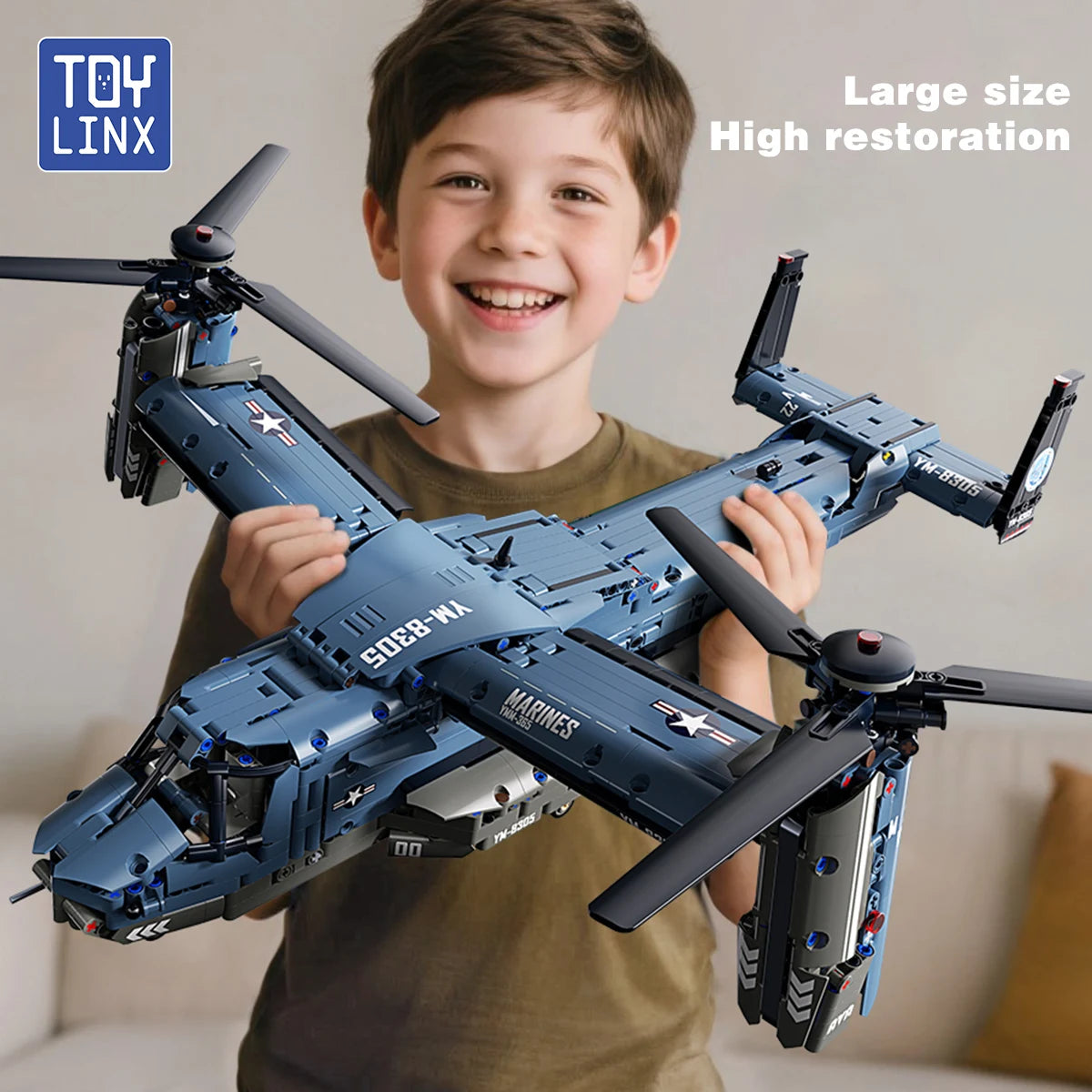 Fighter Jet Building Blocks Set – 1486 Piece STEM Construction Toy