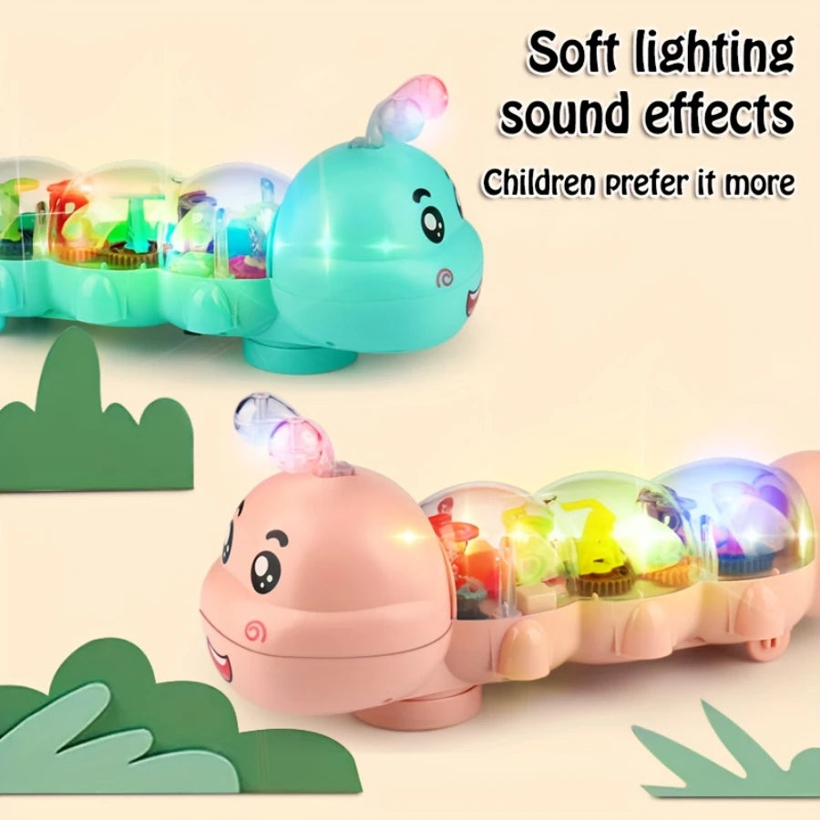 Musical Crawling Caterpillar Toy - Baby Learning Toy with Lights