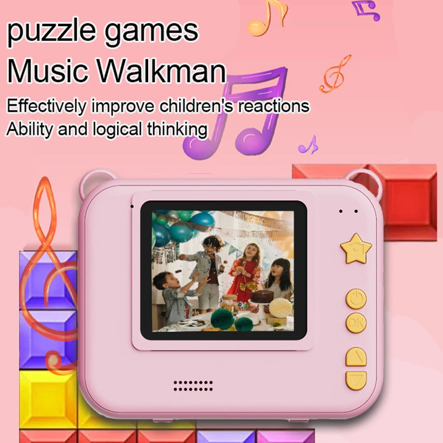 Kids Instant Print Camera - 1080P HD Digital Camera with Printer