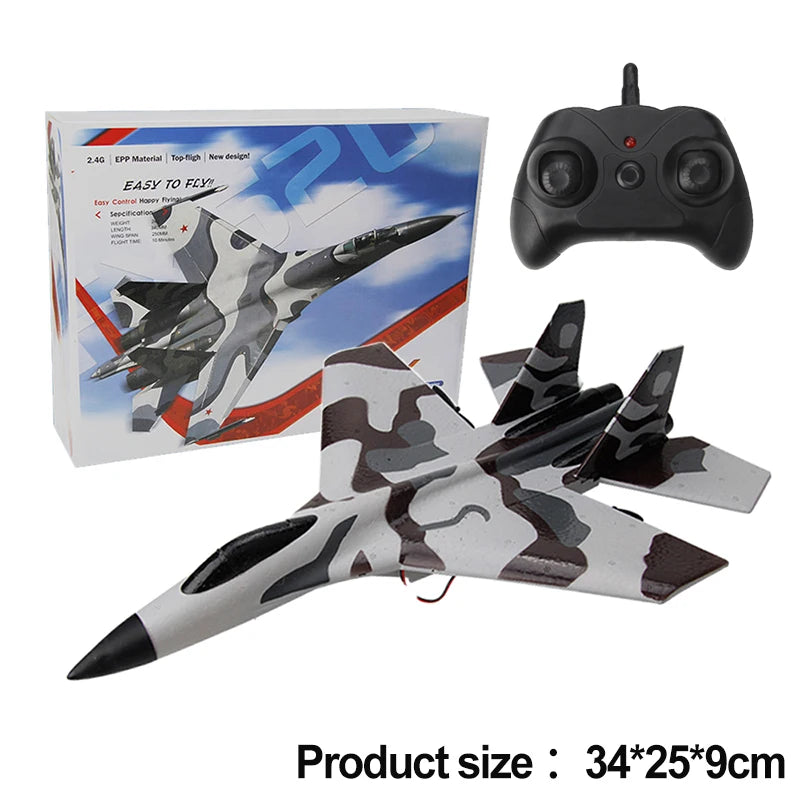 RC SU-35 Foam Fighter Plane – 2.4G Remote Control Glider Toy for Kids & Boys