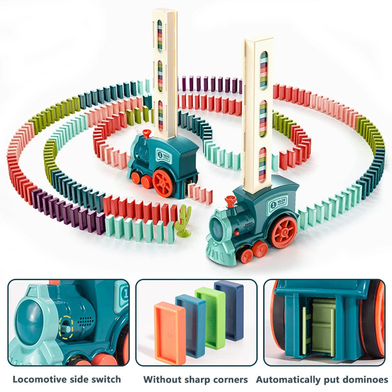 Kids Domino Train – Automatic Laying Electric Domino Toy Set