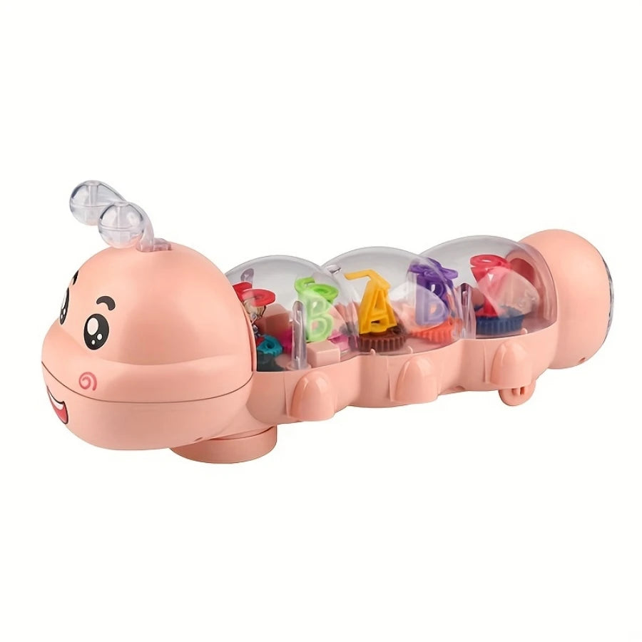 Musical Crawling Caterpillar Toy - Baby Learning Toy with Lights