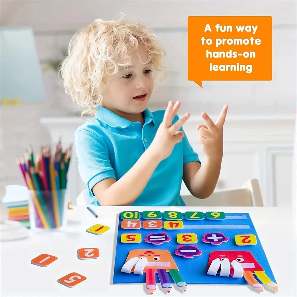 Felt Learning Board - Educational Math Game for Kids