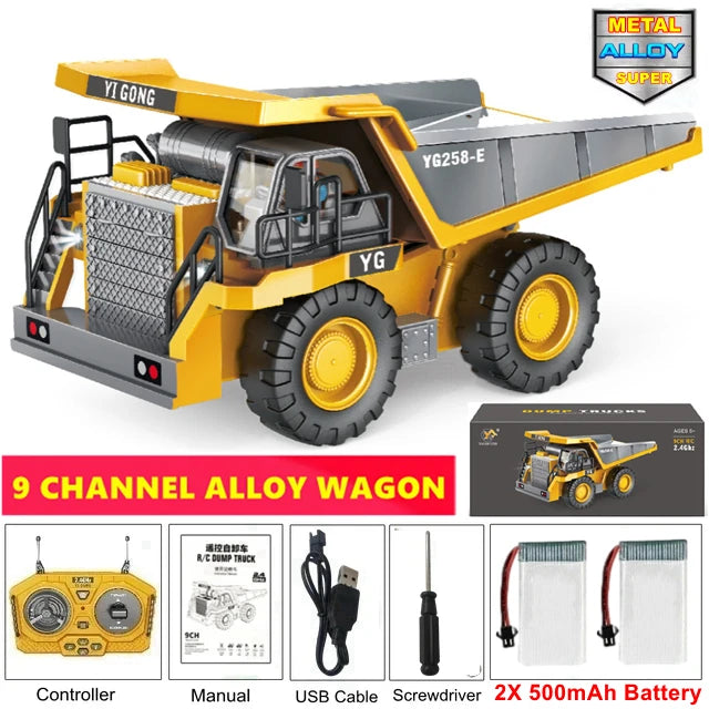 RC Excavator Construction Truck - 4WD Remote Control Bulldozer