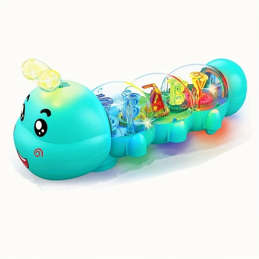 Musical Crawling Caterpillar Toy - Baby Learning Toy with Lights