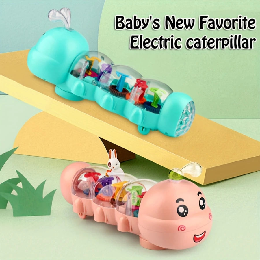 Musical Crawling Caterpillar Toy - Baby Learning Toy with Lights