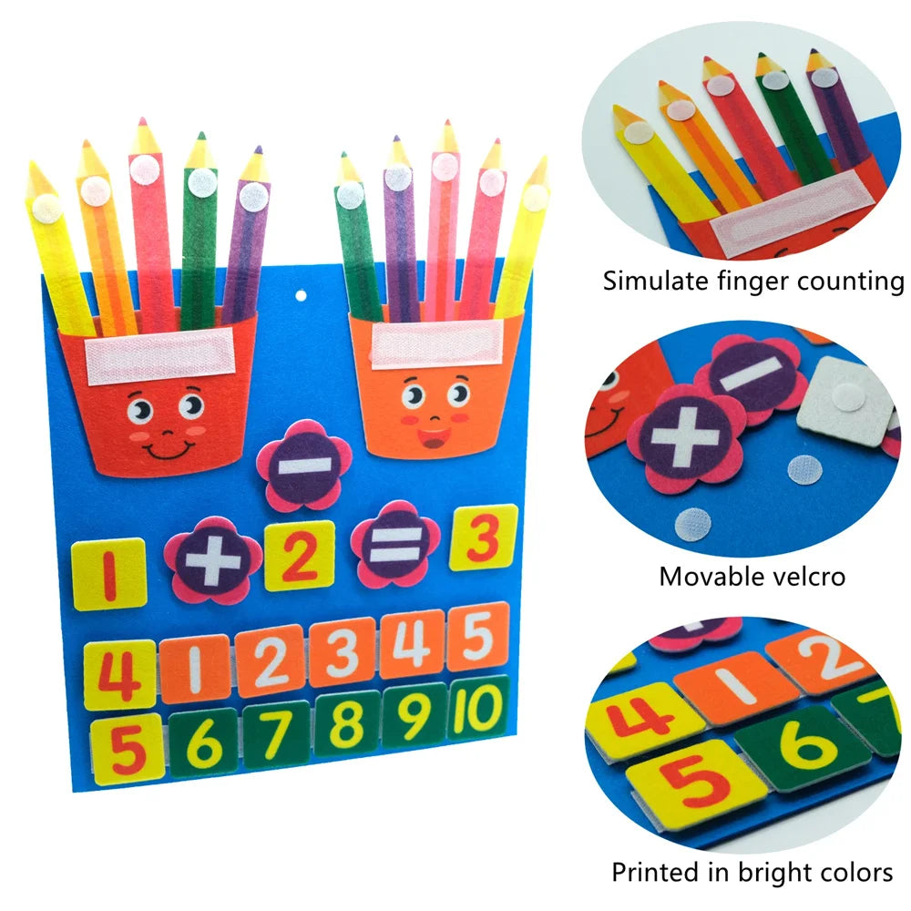 Felt Learning Board - Educational Math Game for Kids