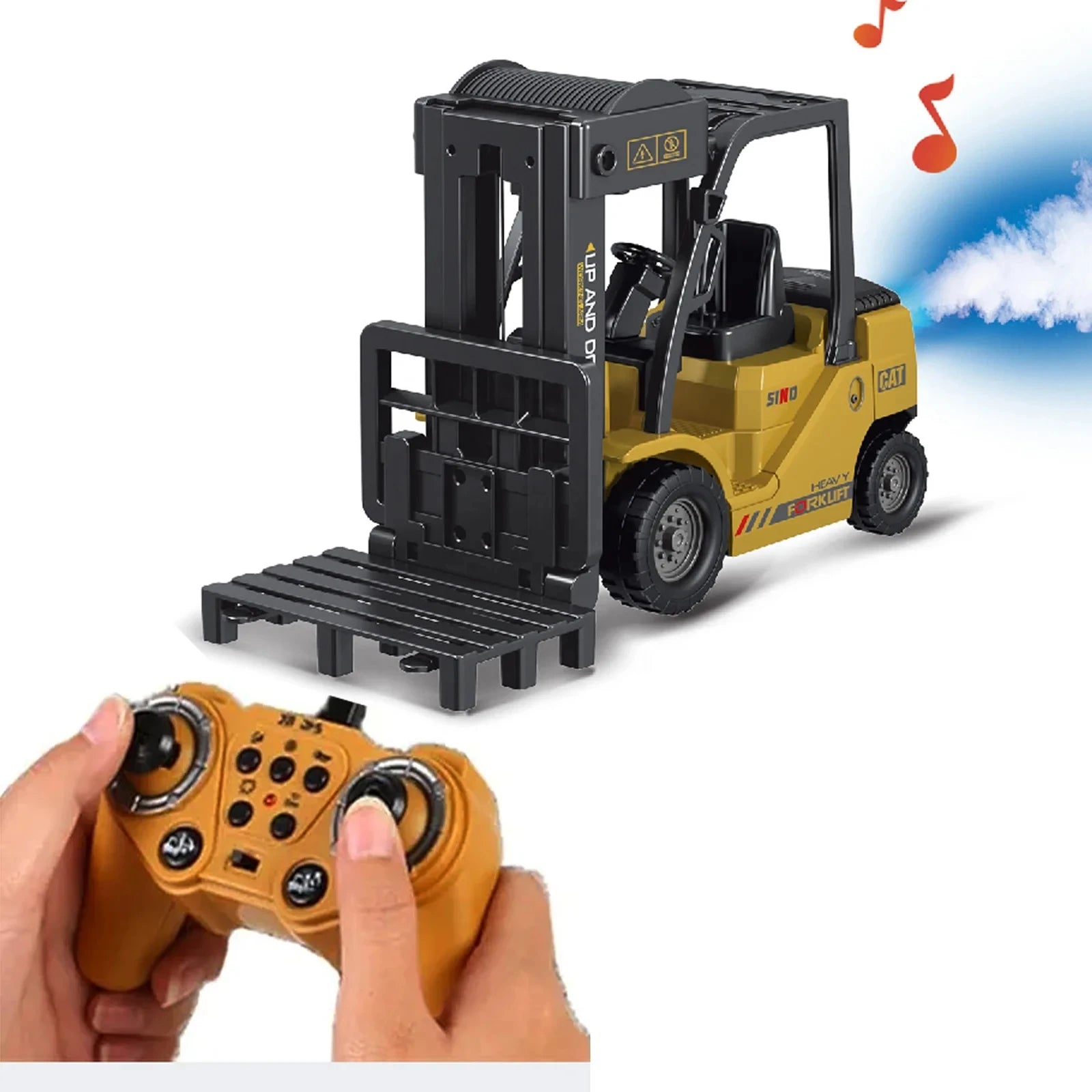 Remote Control Forklift Truck for Kids - 2.4G RC Construction Toy