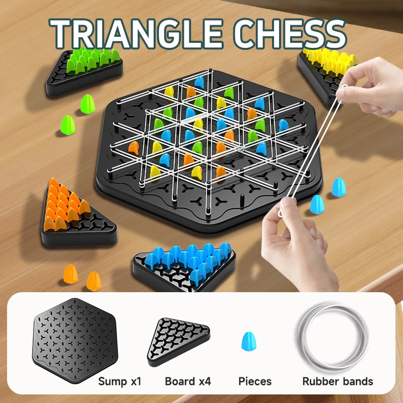 Triangle Chess Strategy Game - Triggle Board Game for Kids