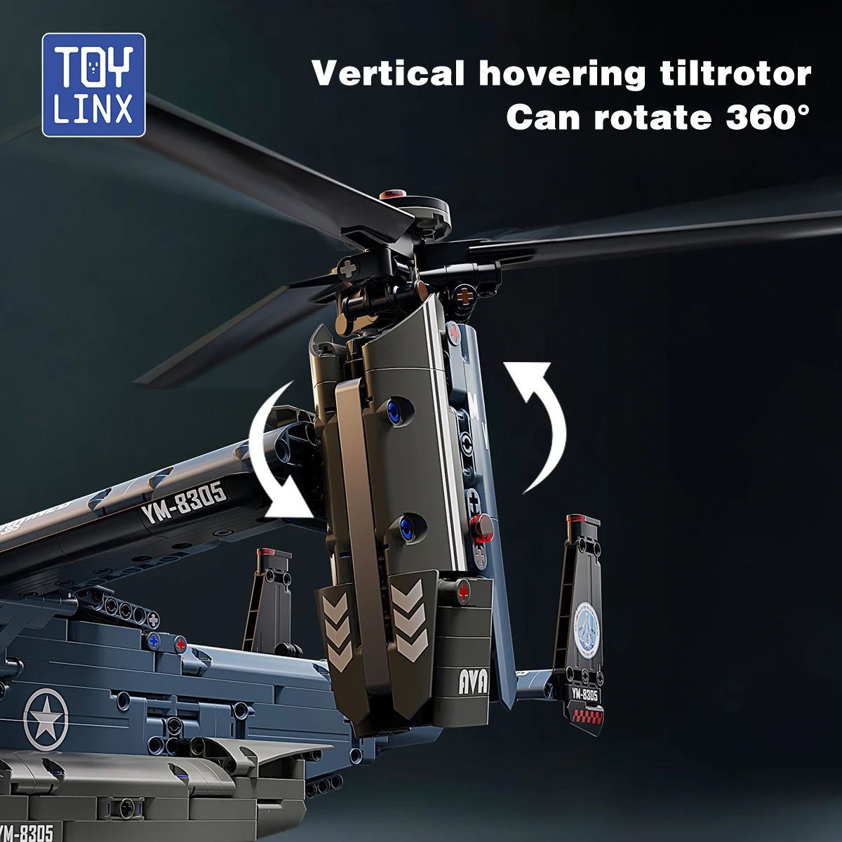 Fighter Jet Building Blocks Set – 1486 Piece STEM Construction Toy