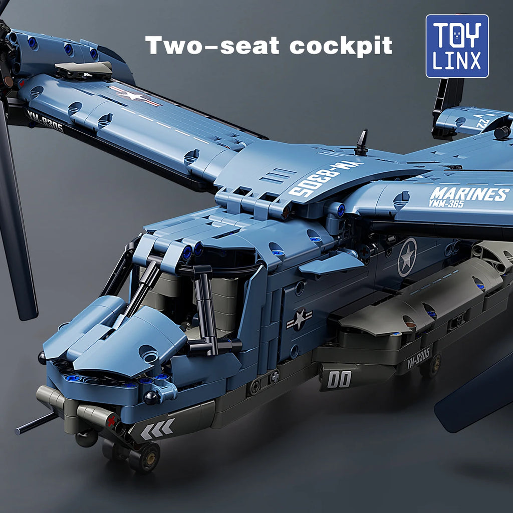 Fighter Jet Building Blocks Set – 1486 Piece STEM Construction Toy