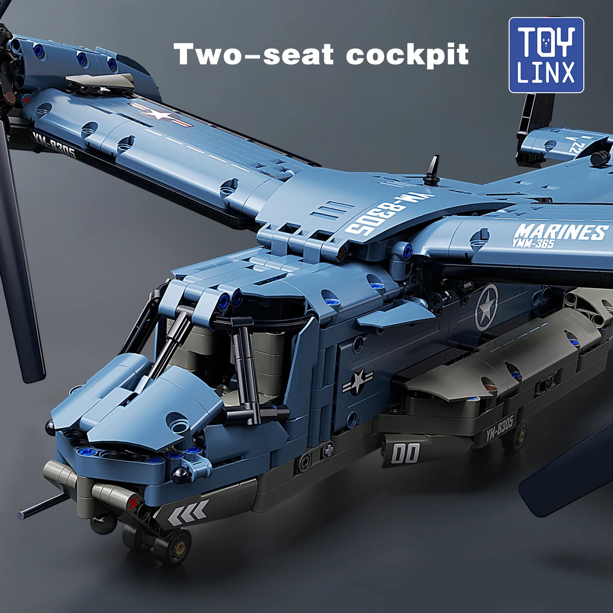 Fighter Jet Building Blocks Set – 1486 Piece STEM Construction Toy