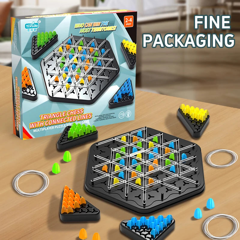 Triangle Chess Strategy Game - Triggle Board Game for Kids
