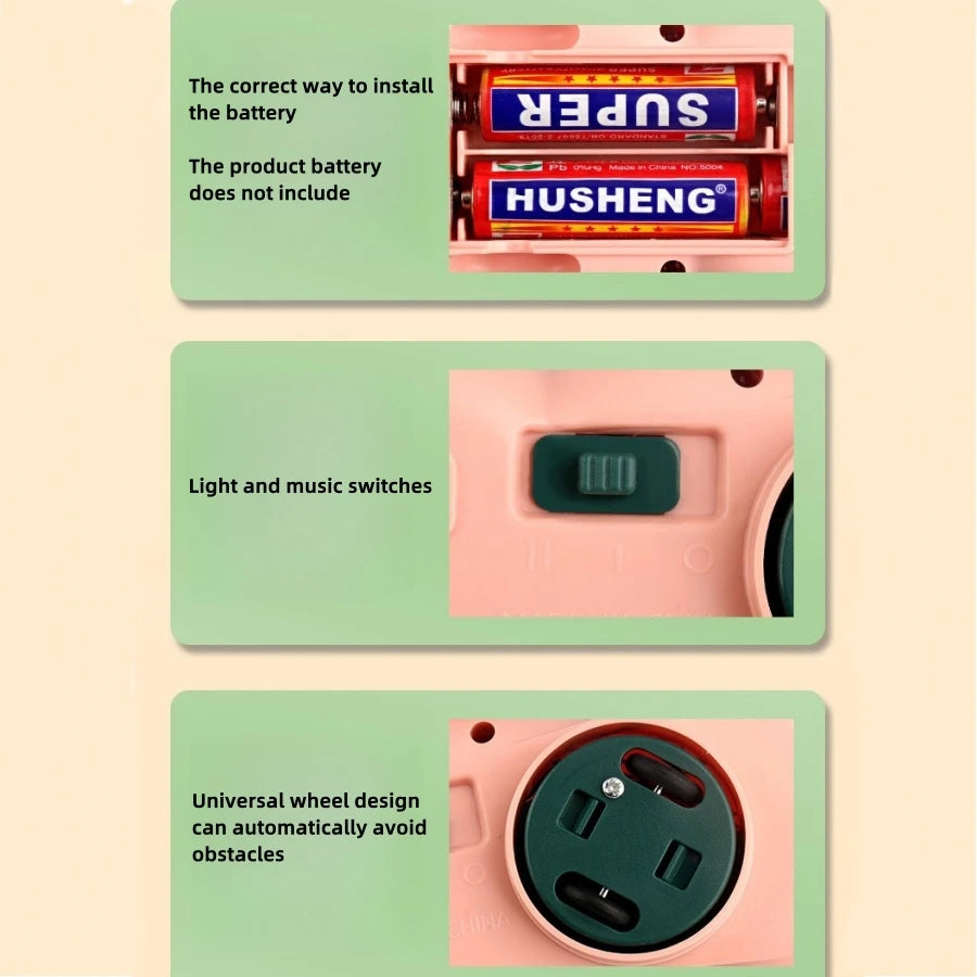 Musical Crawling Caterpillar Toy - Baby Learning Toy with Lights