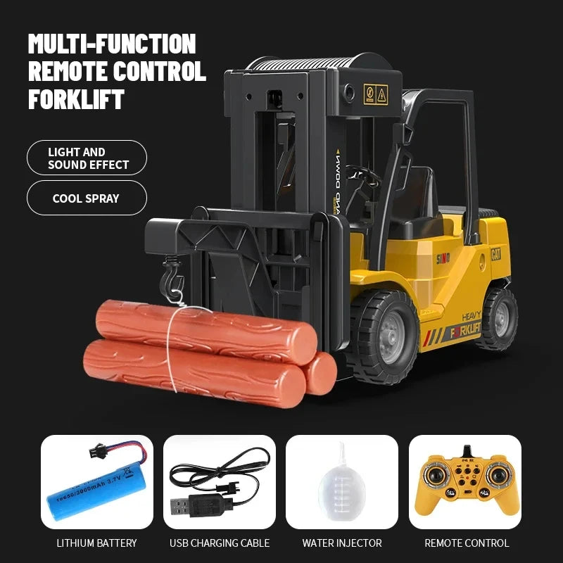 Remote Control Forklift Truck for Kids - 2.4G RC Construction Toy