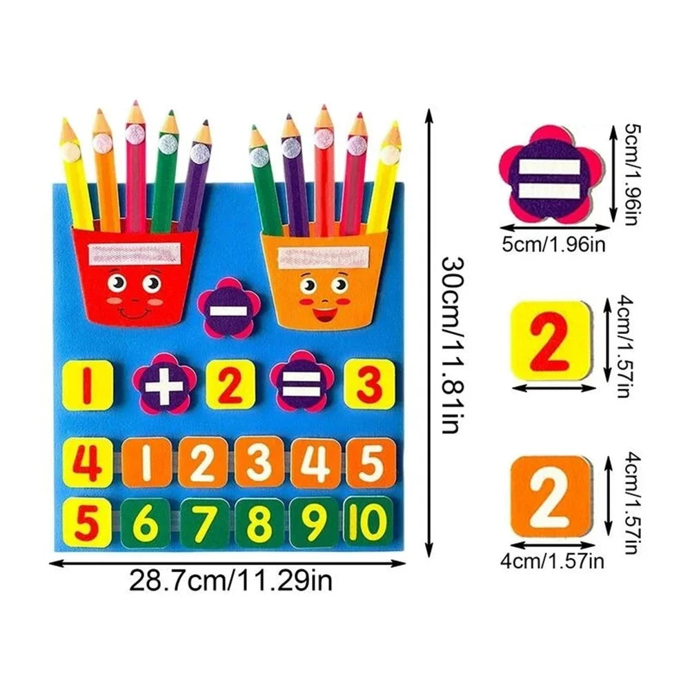 Felt Learning Board - Educational Math Game for Kids