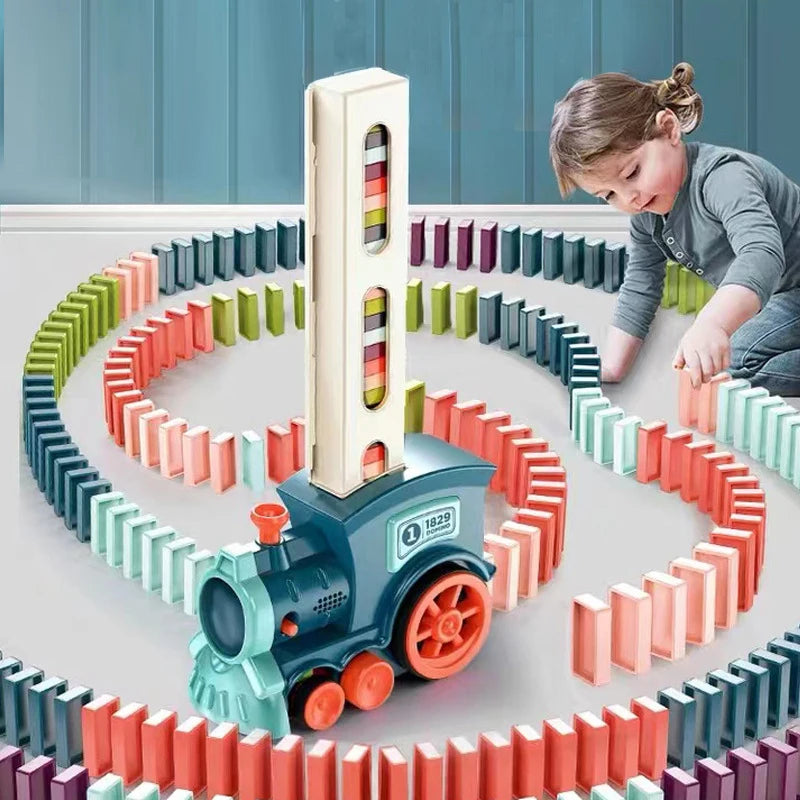 Kids Domino Train – Automatic Laying Electric Domino Toy Set