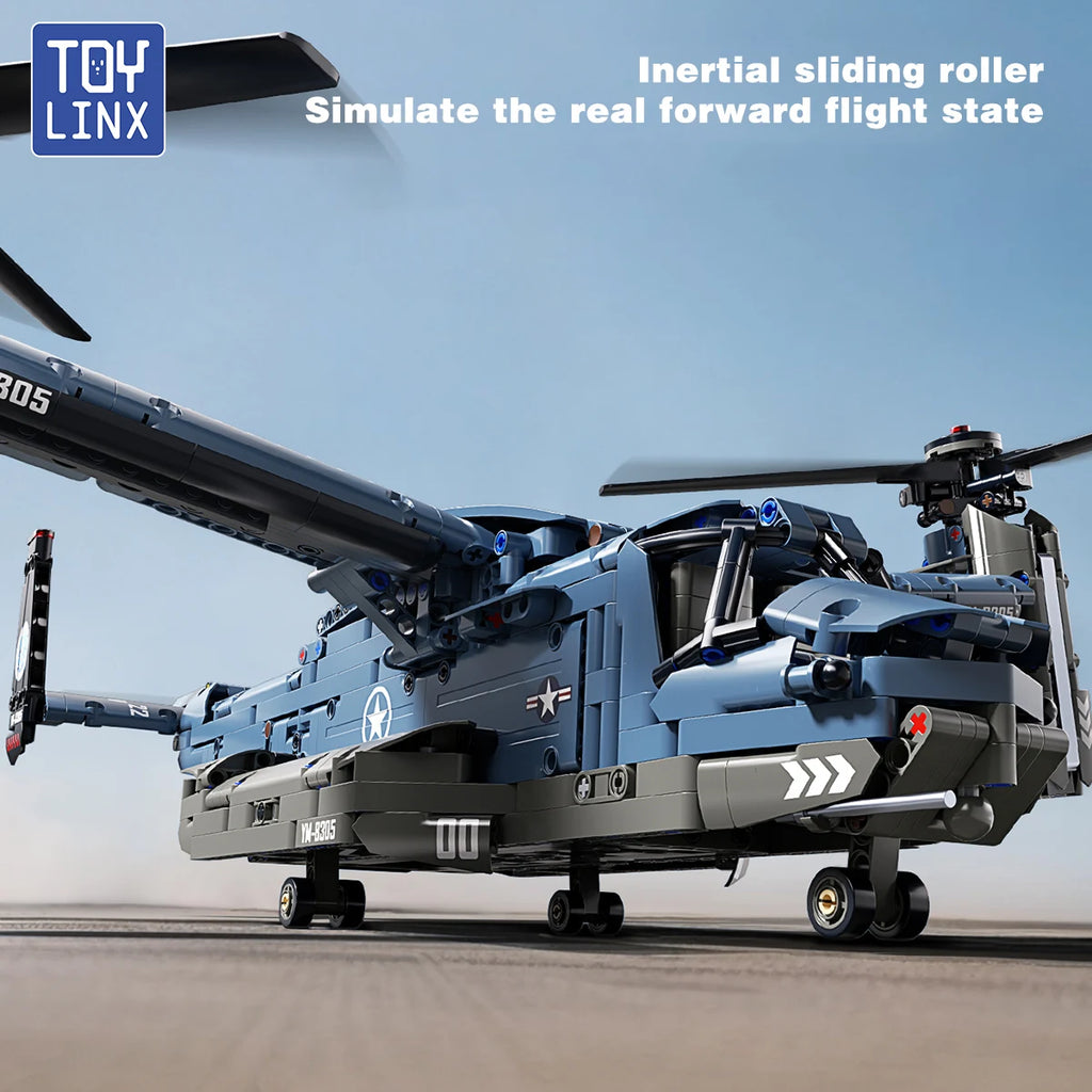 Fighter Jet Building Blocks Set – 1486 Piece STEM Construction Toy