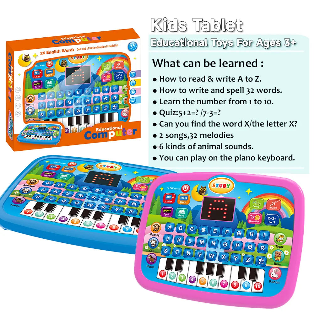 Educational Learning Tablet for Kids 3+ - Math, Literacy & Music