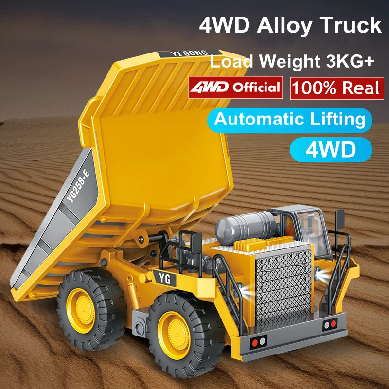 RC Excavator Construction Truck - 4WD Remote Control Bulldozer